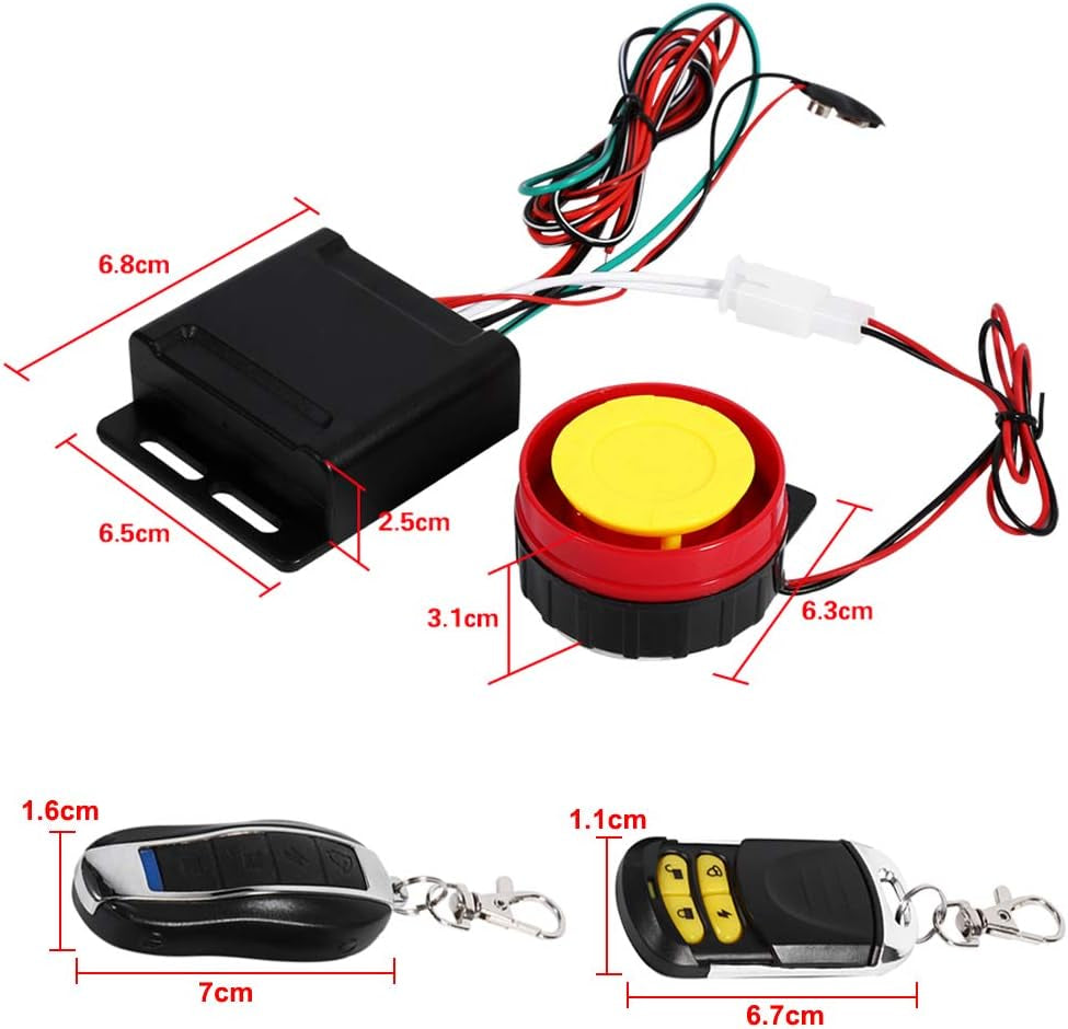 Motorcycle Security Kit Anti-Theft Alarm System Remote Control Engine Start Master Racing Alarm System of Motorcycle Master Racing Alarm System of Motorcycle 12V Scooter Alarm