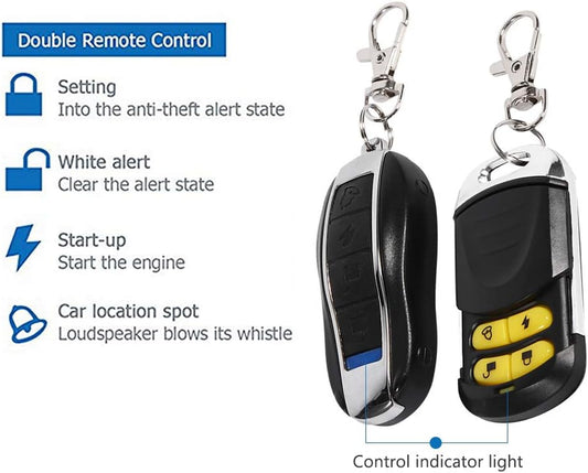 Motorcycle Security Kit Anti-Theft Alarm System Remote Control Engine Start Master Racing Alarm System of Motorcycle Master Racing Alarm System of Motorcycle 12V Scooter Alarm