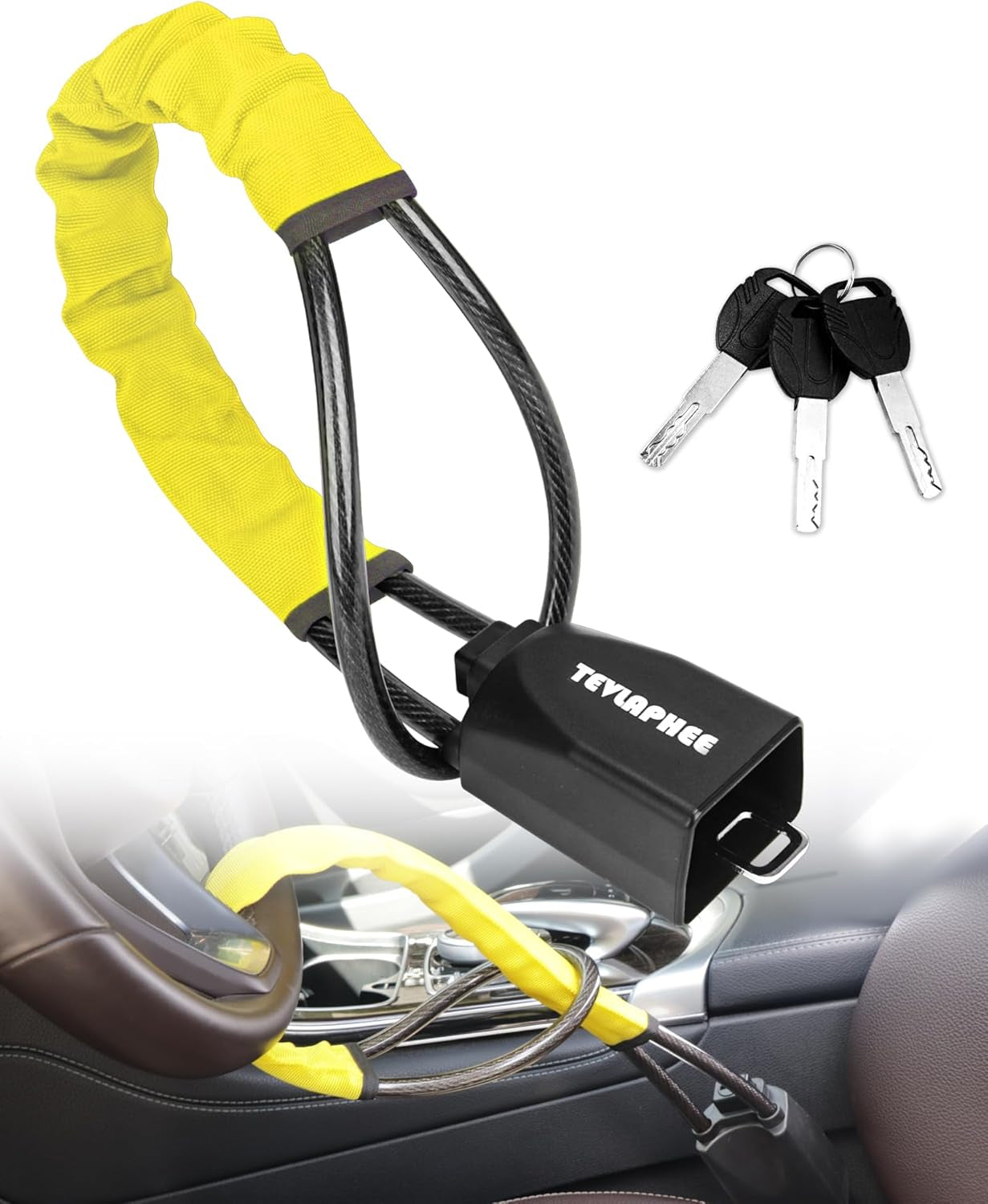 Steering Wheel Lock Seat Belt Lock Universal anti Theft Device Car Lock