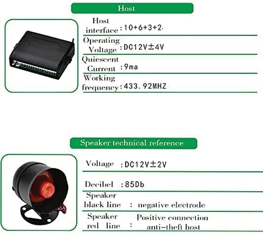 Car Remote Central Locking Kit, Universal Security Anti-Theft Alarm System Universal & 4 Doors Keyless Entry System