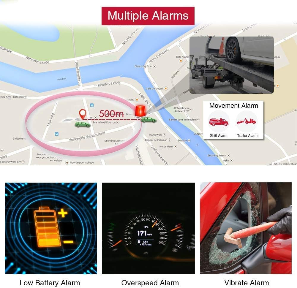 4G GPS Tracker for Vehicles Hidden Magnetic Vehicles GPS Tracker Locator Real Time GPS Tracker for Car Motorcycles Trucks with Anti-Theft Alarm,Stand by 50 Days Super Cheap $5 Monthly Fee - 4G TK905