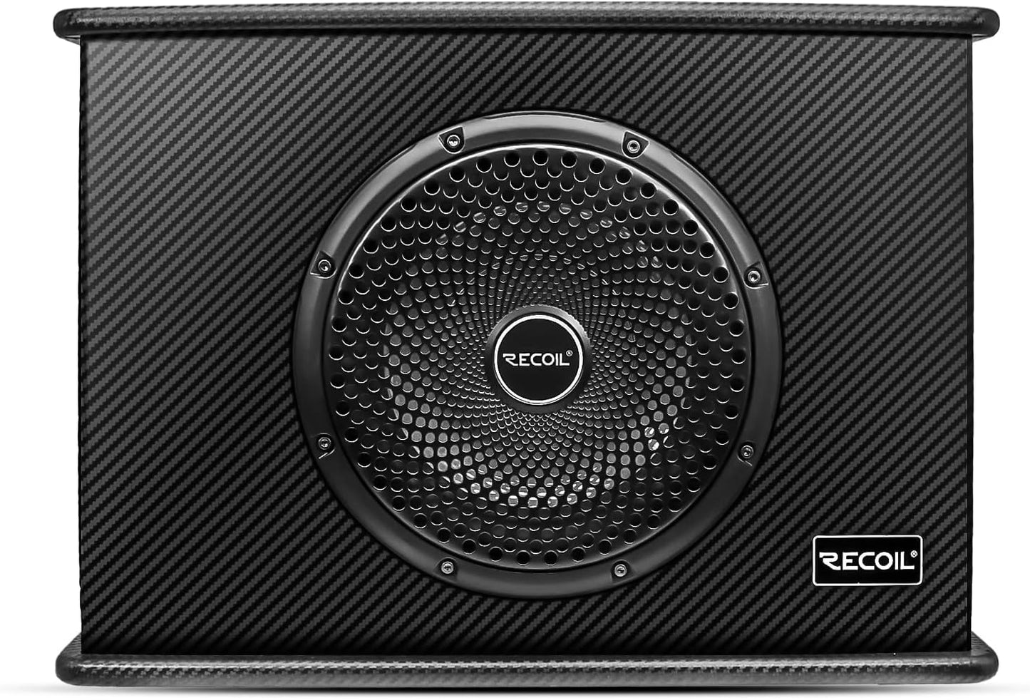 SWS10 10 Inch 600W Slim Active Ported Subwoofer Enclosure with Installation Wiring Kits and Line Output Converter/Line Driver