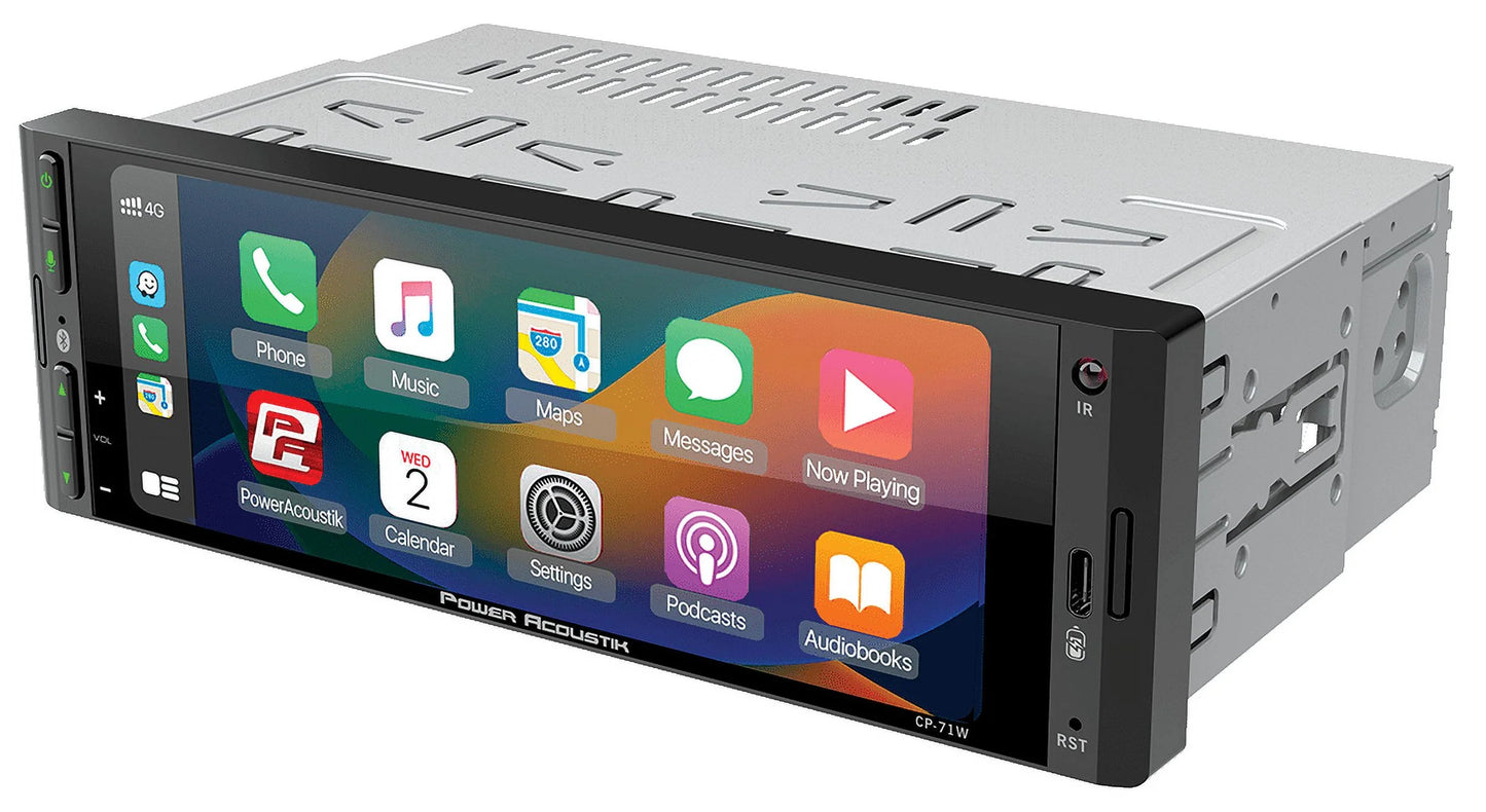 CP-71W Single DIN 6.5" Color Touchscreen Car Stereo with Bluetooth Connected Apple Carplay + Android Auto (New)