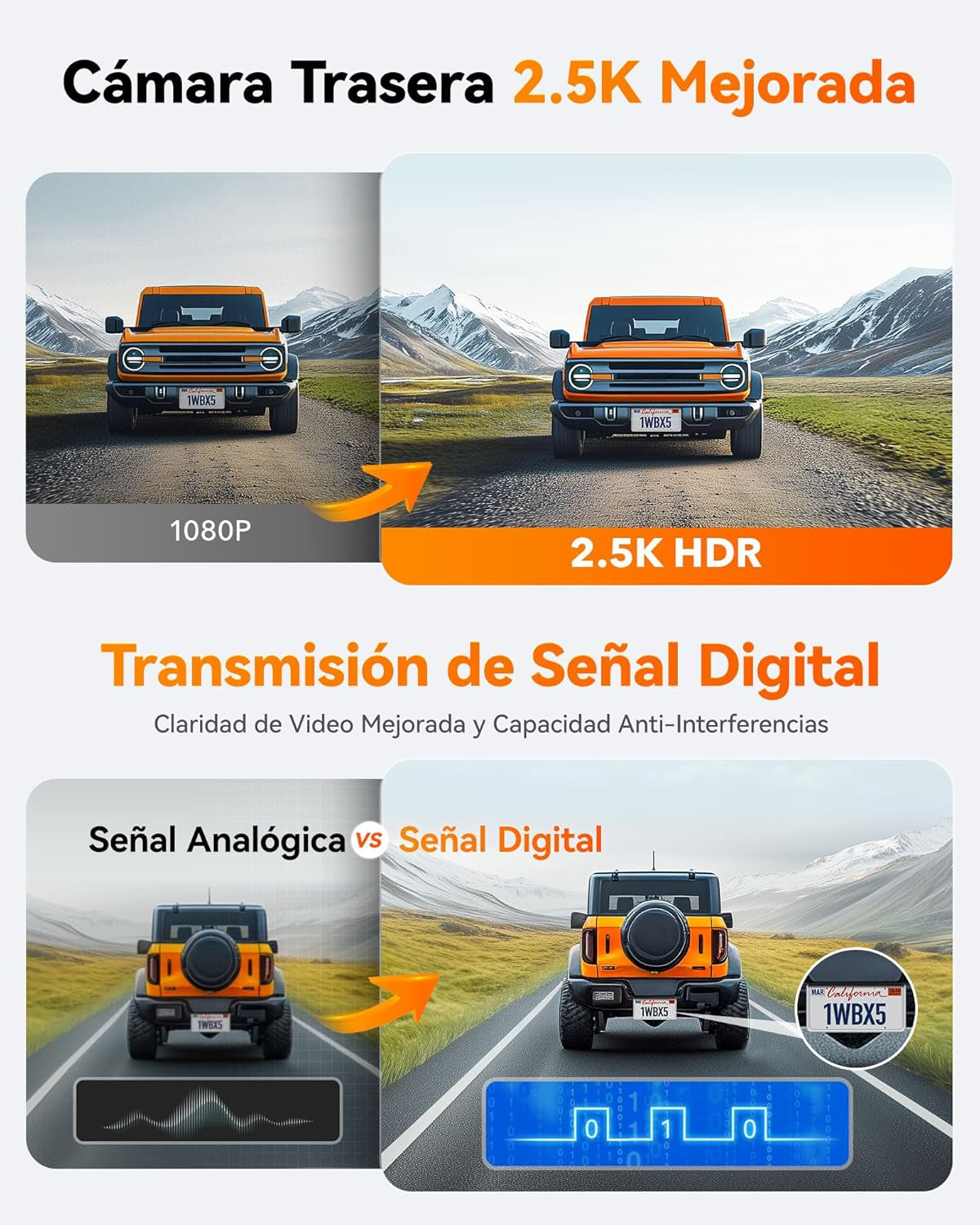 X5 3 Channel 4K Dash Cam, STARVIS 2 IMX678,4K+2.5K+1080P Front and Rear inside Triple Car Camera, Included 128GB Card, Voice Control, 5.8Ghz Wifi GPS, Touch Screen, Support 512GB Max