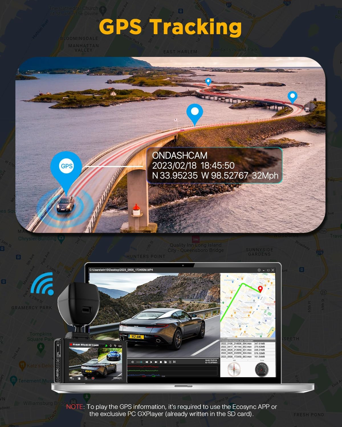 Dash Cam Front and Rear, 4K/2.5K Dual Dash Camera for Cars, 32GB Card Included, Dashcam Built-In Night Vision, 3.5" IPS, 5G Wifi & GPS, G-Sensor, 170° Wide Angle, WDR, 24H Parking Mode
