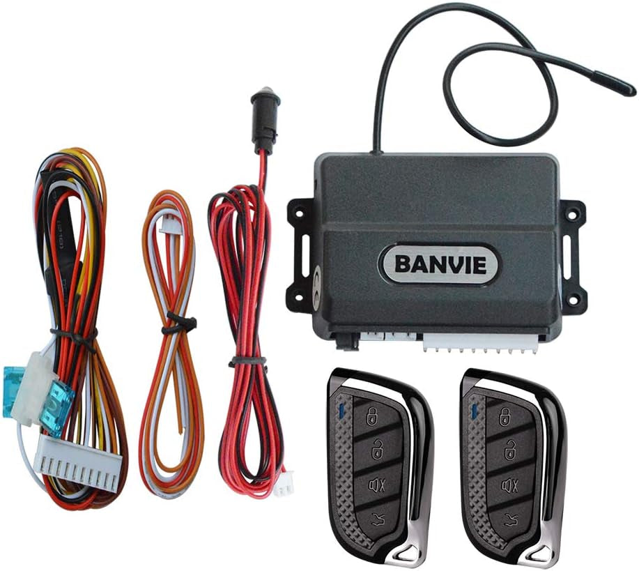 Car Keyless Entry System, Car Central Power Door Lock with 4 Button Remote Control Transmitter, Electrical Anti-Theft Installations for Vehicles