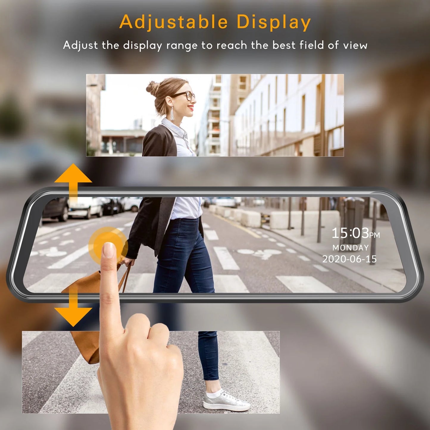 1080P Mirror Dash Cam for Car, 10" Full Touch Screen Dashcam Front and Rear, Night Vision, Parking Assist, Loop Recording, G-Sensor