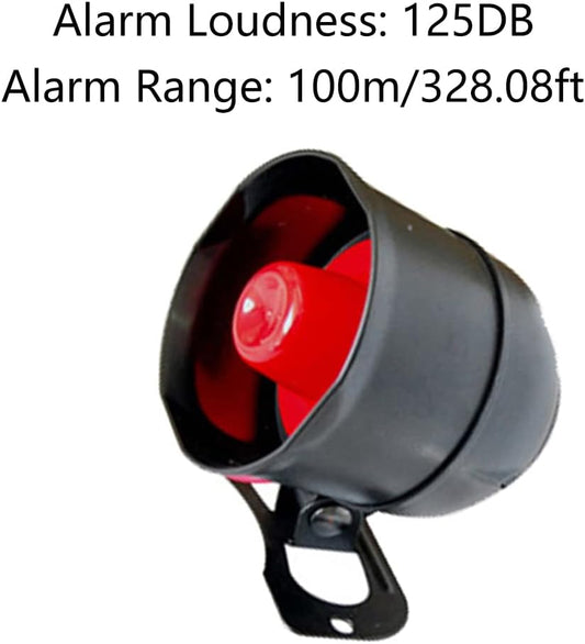 Car Alarm System for Theft Prevention with Sound, anti Theft Car Security Device Alarm System with 2 Remote Starts, Universal 12V Loud Horn 120Db 6 Tone 7-Level Sensitivity Car Alarm Siren
