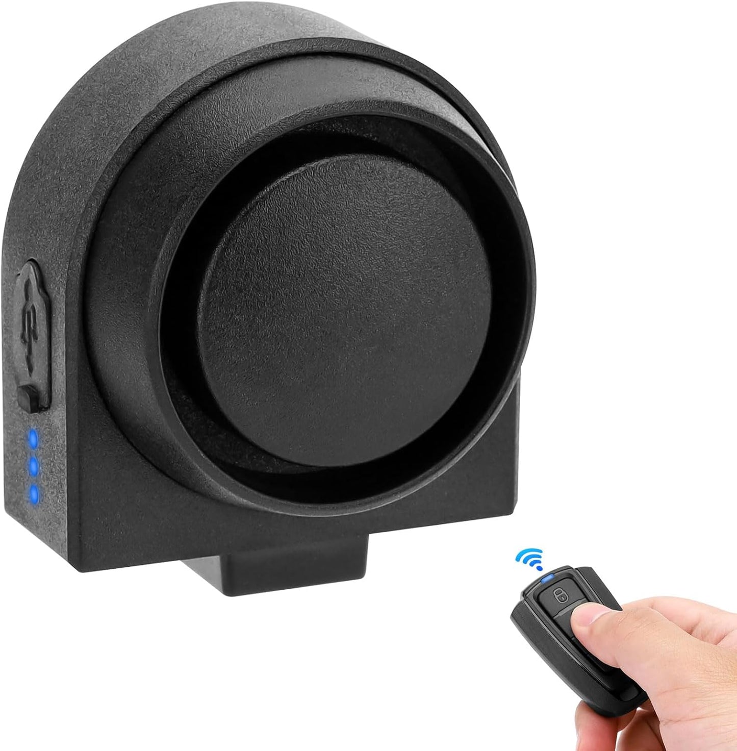 Anti-Theft Bike Alarm with Remote, Wireless Alarm System 115Db Loud Sound, 3D Motion Sensor, Waterproof, USB-C Rechargeable, LED Indicators, for Bike, Bicycle, Ebike, Motorcycle, Car, Trailer, Scooter