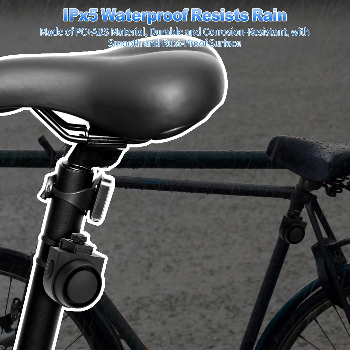 Anti-Theft Bike Alarm with Remote, Wireless Alarm System 115Db Loud Sound, 3D Motion Sensor, Waterproof, USB-C Rechargeable, LED Indicators, for Bike, Bicycle, Ebike, Motorcycle, Car, Trailer, Scooter