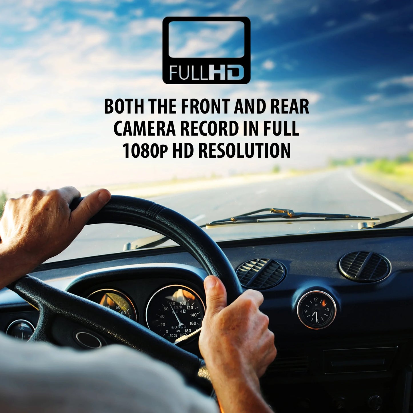 New Universal 4 Inch LCD 1080P HD Dual-Lens Dash Camera, G-Sensor Detects Motion and Accidents, Two Cameras, Micro-Sd Card Slot