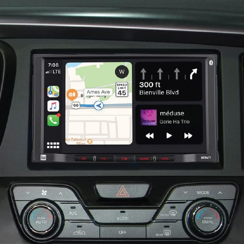 DCPA71 7-Inch Certified Apple Carplay Android Auto | Double DIN Touchscreen Car Stereo Radio | Bluetooth Hands Free Calling & Music Streaming | Backup Camera Input