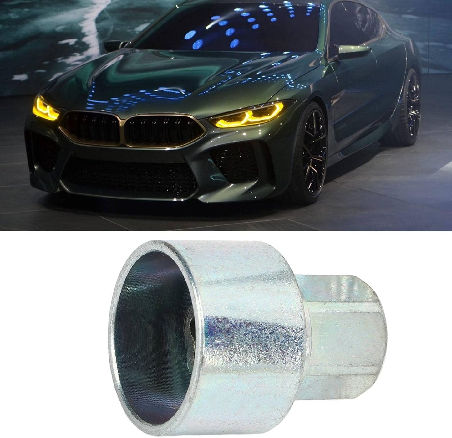 Car Wheel Lock Key anti Theft Lugnut Socket Metal Wheel Lock Lug Nut Remover Replacement for 1 3 5 6 7Series X1 X2 X3 X4 X5 X6 Z4 (060)