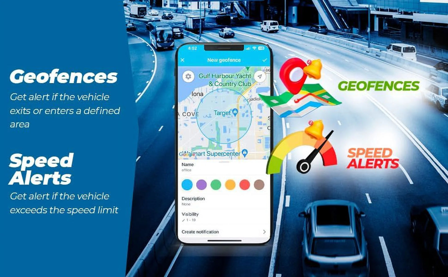 Small Magnetic GPS Tracker for Vehicles - Hidden Real Time Car Tracking Device, 4 - 6 Weeks Battery Life, Splash-Proof, Portable GPS Trackers for Kids & Seniors