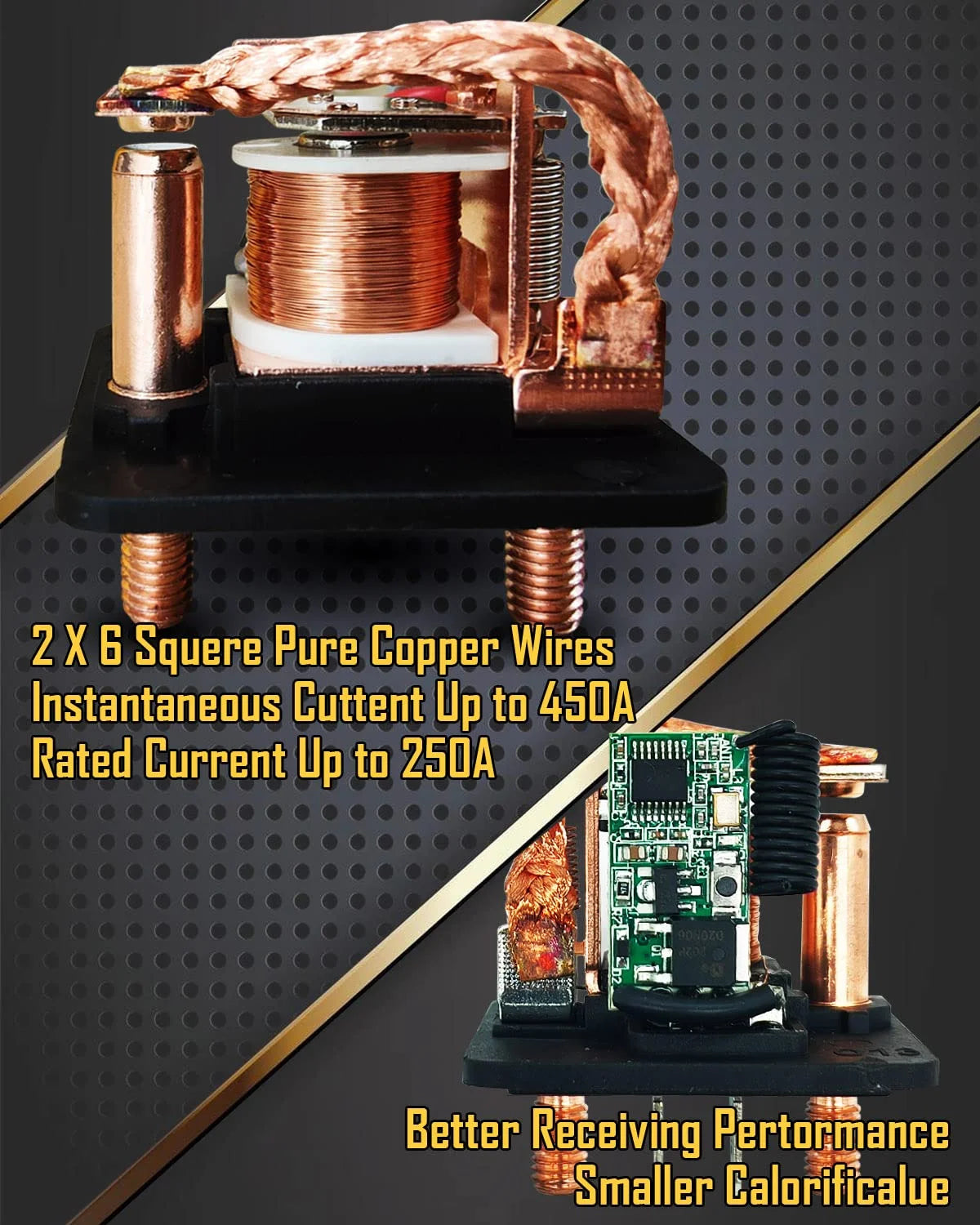 Remote Battery Disconnect Switch 12V, 250A, Upgrade Prevent Battery Drain,Disconnect Negative Car Kill Switch Anti-Theft,