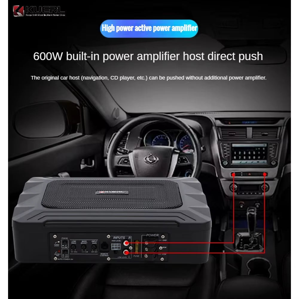5X8 Inch Car Subwoofer Mini Car Audio Car Subwoofer with Amplifier Car Audio System Subwoofer Rms150W Subwoofer under the Seat