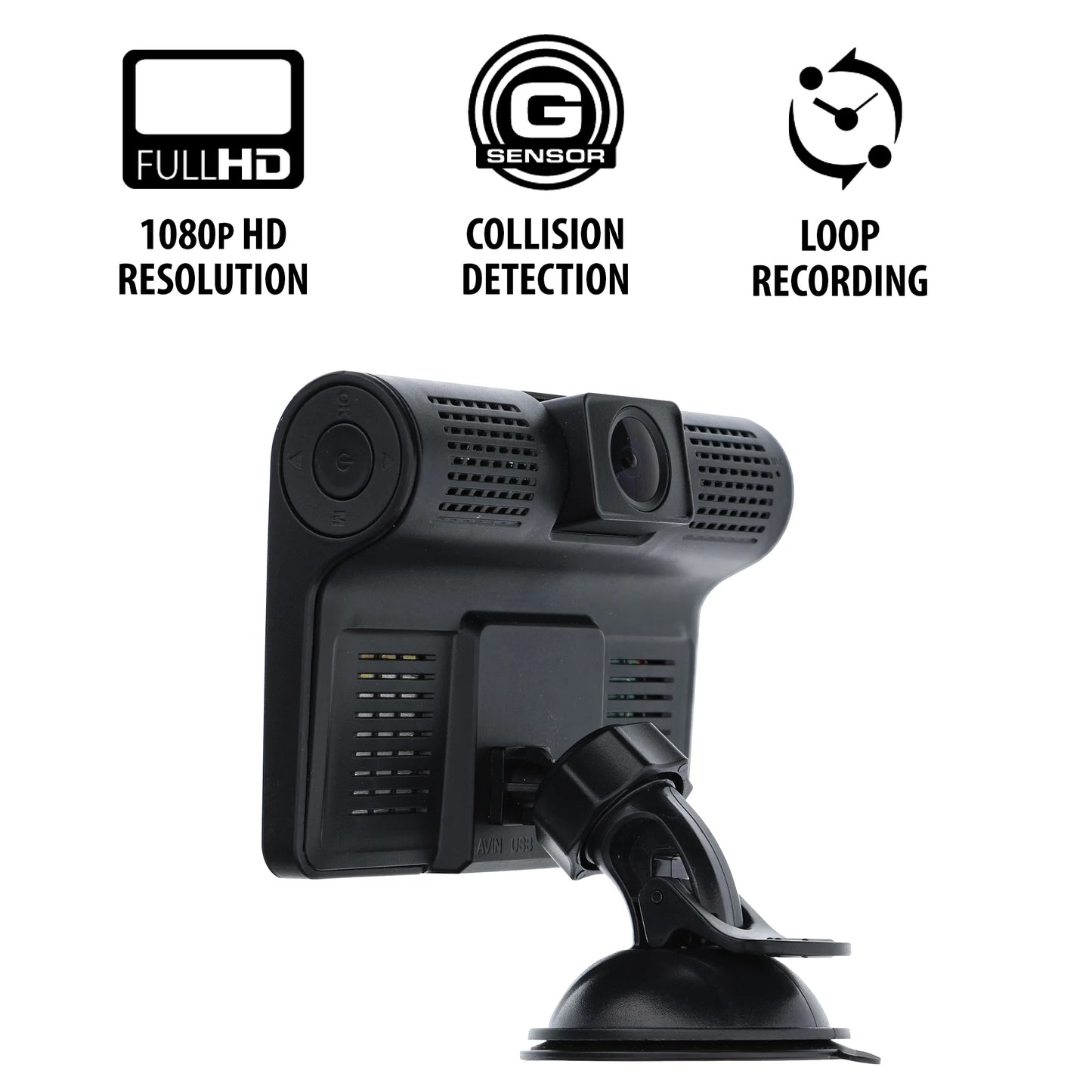 New Universal 4 Inch LCD 1080P HD Dual-Lens Dash Camera, G-Sensor Detects Motion and Accidents, Two Cameras, Micro-Sd Card Slot