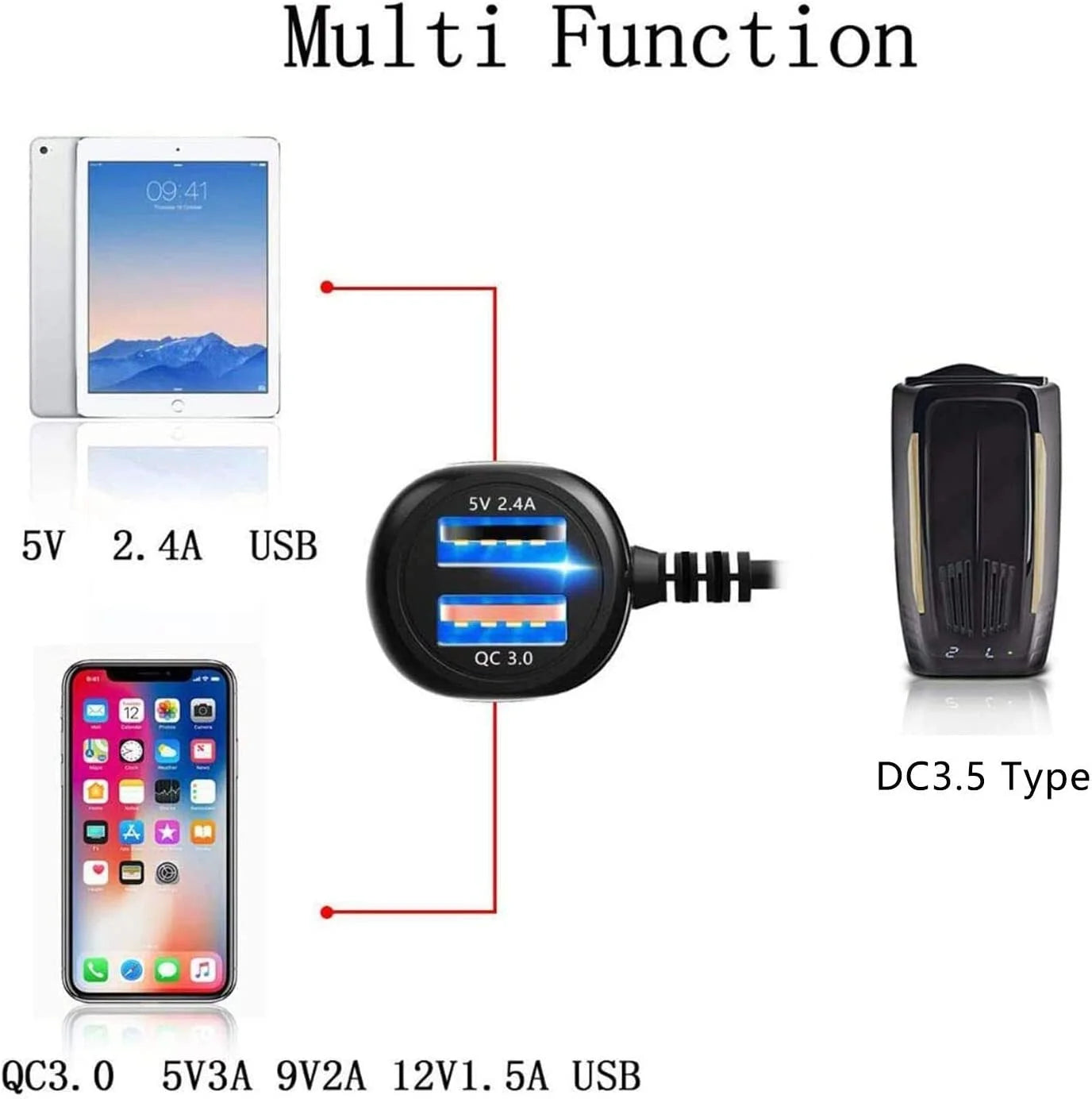Radar Detector Power Cord,Dc3.5 Plug for Uniden Escort Valentine Beltronics Passport Cobra Whistler