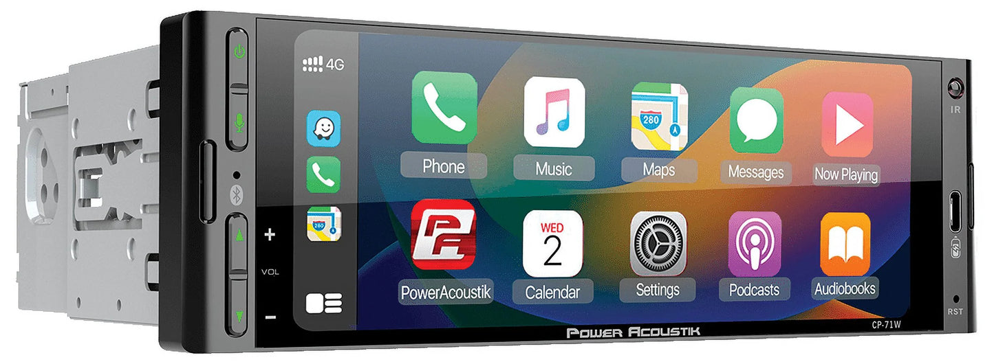 CP-71W Single DIN 6.5" Color Touchscreen Car Stereo with Bluetooth Connected Apple Carplay + Android Auto (New)