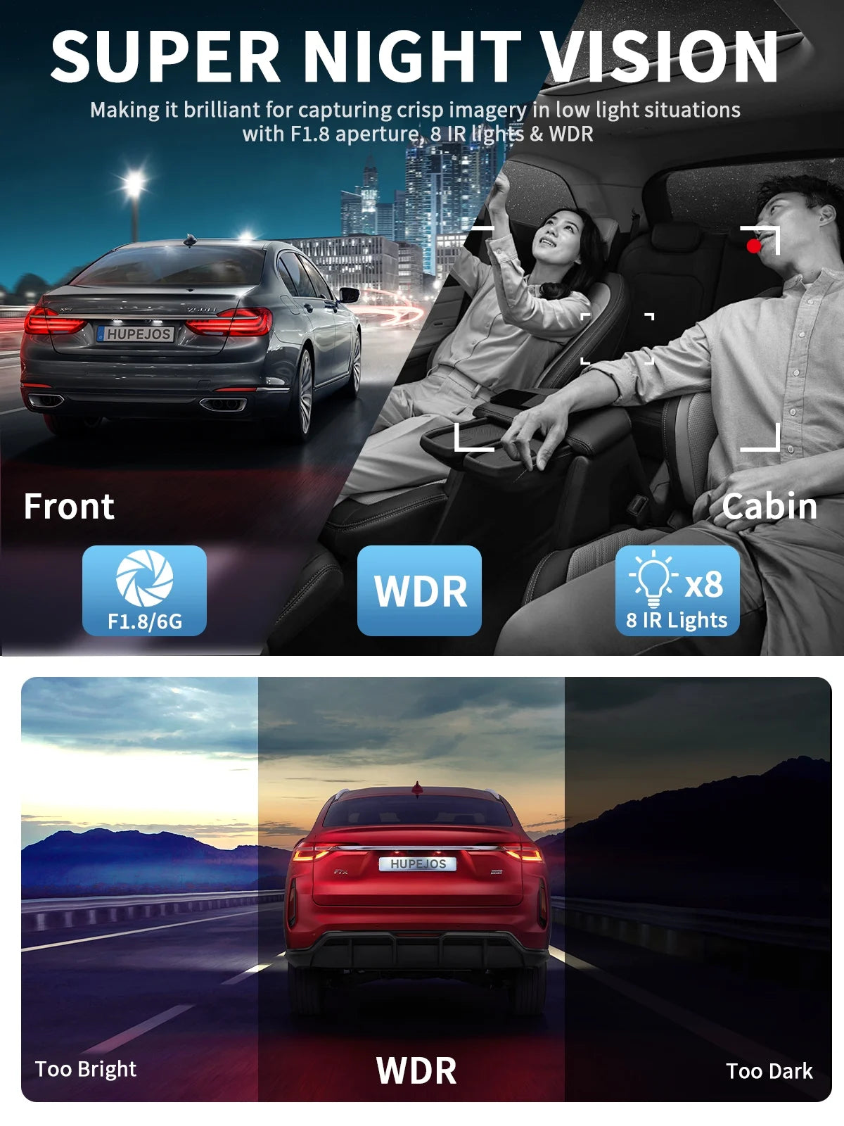 GPS Dash Cam Front and Rear Inside,4K/2K Dashcam with Wi-Fi&App Voice Control, 4 Channel FHD Dash Cam,360° Car Camera with 64GB Card, Loop Recording, Parking Mode,Night Vision