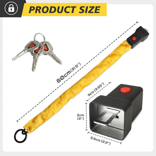 Steering Wheel Lock Anti-Theft Device - Car Theft Prevention with 3 Keys, Universal Wheel Lock for Cars, Trucks, Suvs (80Cm)