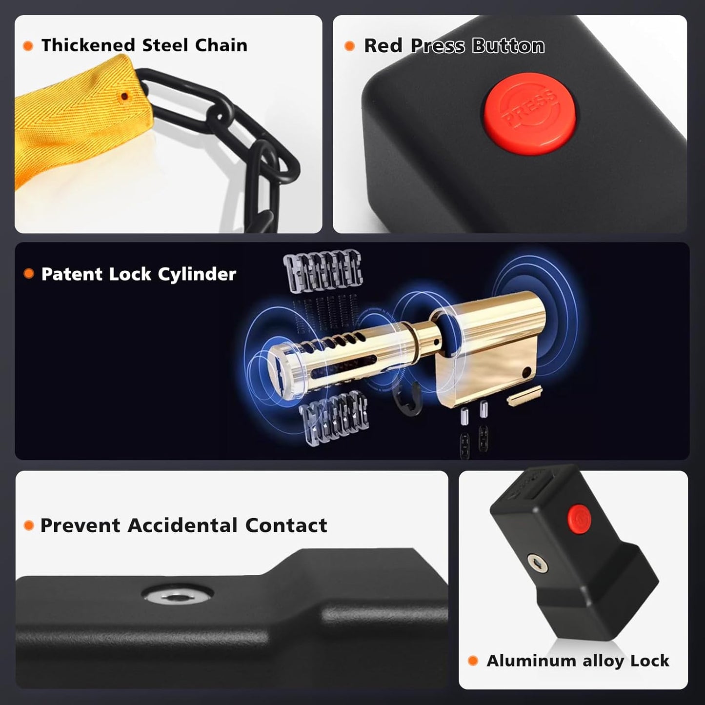 Steering Wheel Lock Anti-Theft Device - Car Theft Prevention with 3 Keys, Universal Wheel Lock for Cars, Trucks, Suvs (80Cm)