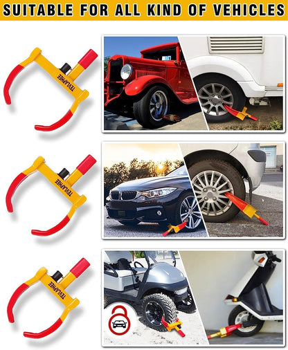 Steering Wheel Lock and Car Wheel Lock Double Protection for Your Car anti Theft