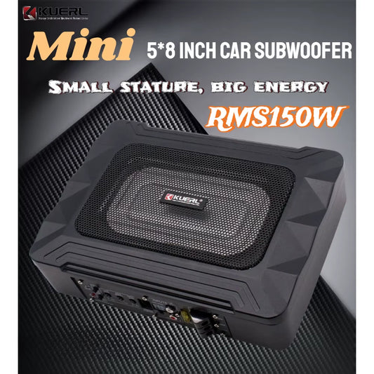 5X8 Inch Car Subwoofer Mini Car Audio Car Subwoofer with Amplifier Car Audio System Subwoofer Rms150W Subwoofer under the Seat