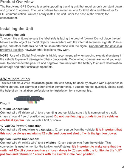 Hardwire 4G GPS Tracker with Kill Switch | Starter Disable GPS Tracking | Rental Car Companies | Turo | Fleets Battery Operated