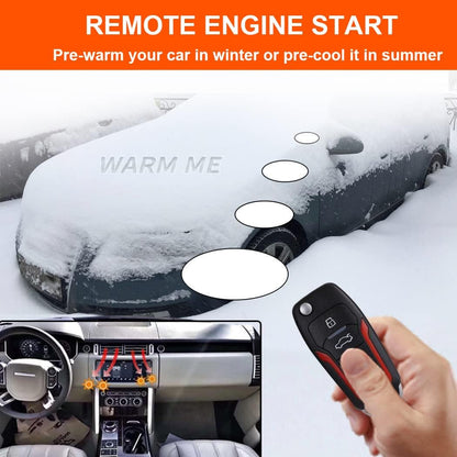 ① Car Keyless Entry Security Alarm System + ② Remote Engine Starter + ③ Push to Start Stop Iginition Kit Button