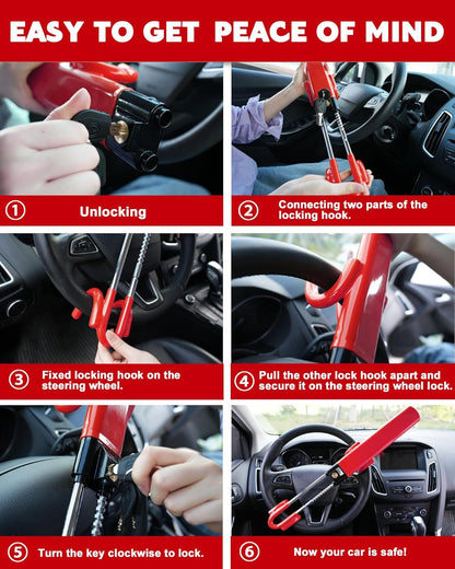 Steering Wheel Lock anti Theft Car Device Universal Theft Prevention Car Lock
