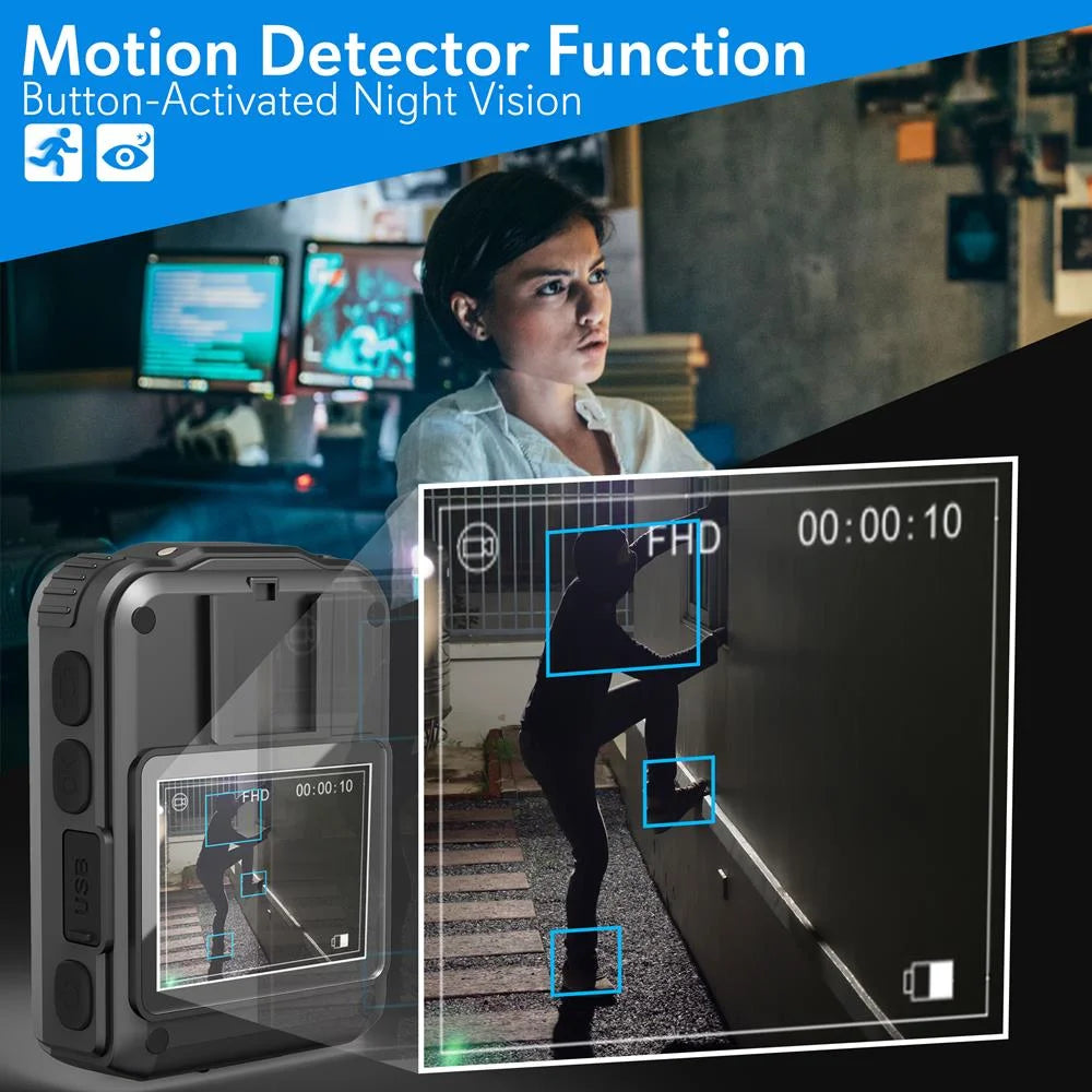 HD 2304X1296P Rechargeable Wireless Waterproof Wearable Law Enforcement Mini Surveillance Cam Police Security Video Compact Camera HD 2304X1296P Rechargeable Wireless Mini Surveillance Cam