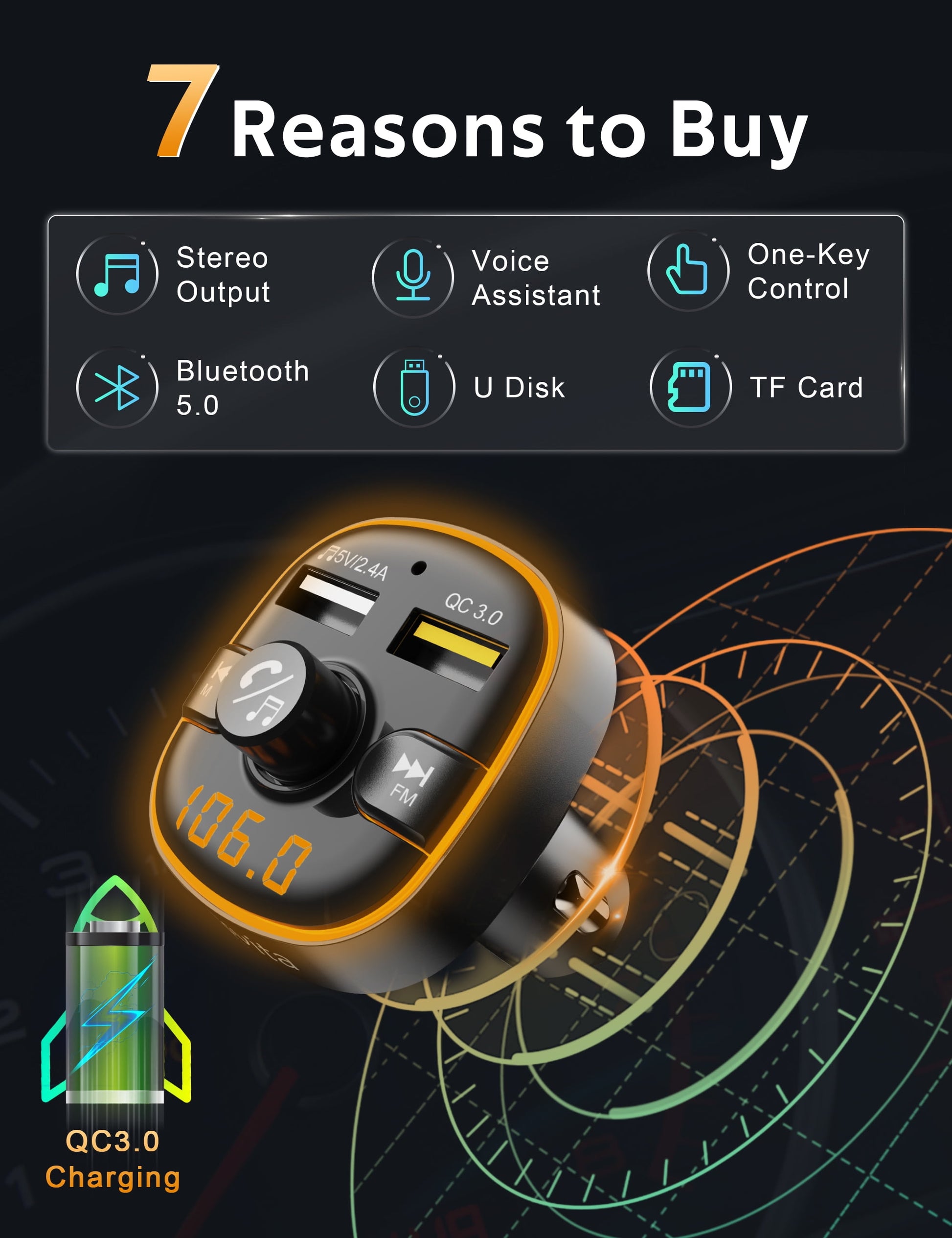Bluetooth Wireless FM Transmitter