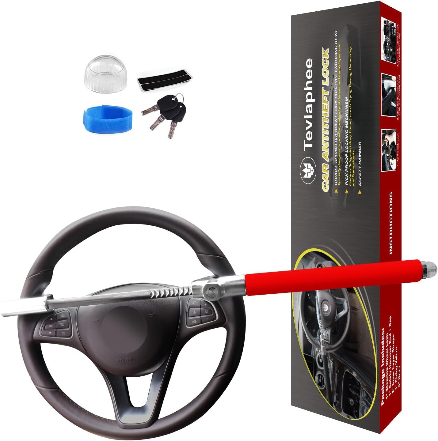 Steering Wheel Lock anti Theft Car Device Universal Theft Prevention Car Lock