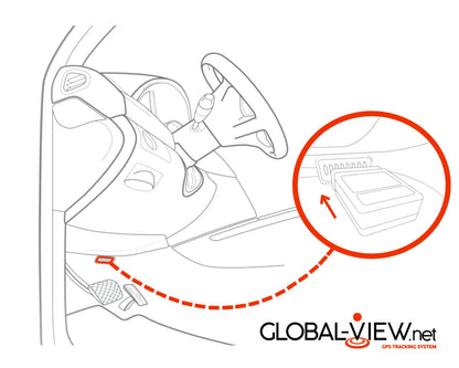 Global-View - OBD Car/Vehicle GPS Tracker & System Easy Install - the Jet