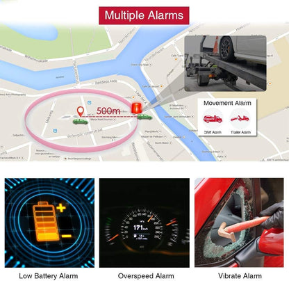 4G GPS Tracker for Vehicles Hidden Magnetic Vehicles GPS Tracker Locator Real Time GPS Tracker for Car Motorcycles Trucks with Anti-Theft Alarm,Stand by 50 Days Super Cheap $5 Monthly Fee - 4G TK905