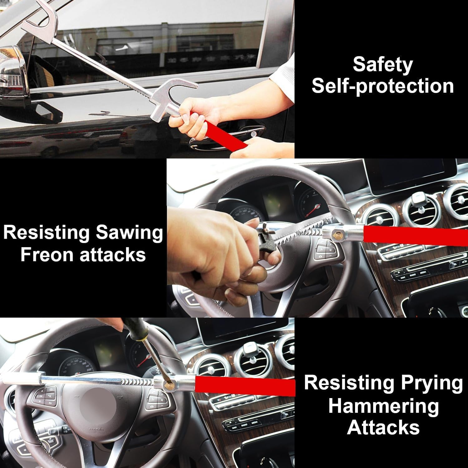 Steering Wheel Lock anti Theft Car Device Universal Theft Prevention Car Lock