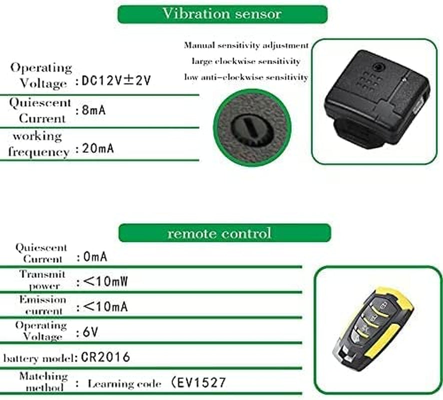 Car Remote Central Locking Kit, Universal Security Anti-Theft Alarm System Universal & 4 Doors Keyless Entry System