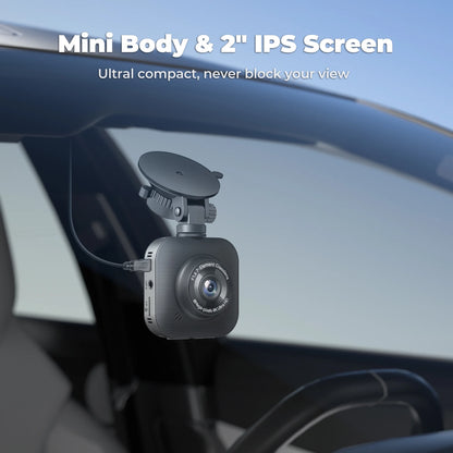 Tacklife 4K Car Dash Cam, Front Dashcam with Wifi & GPS, 2" IPS Screen, 170° Wide Angle, Loop and Emergency Recording, Parking Monitor, G-Sensor, WDR