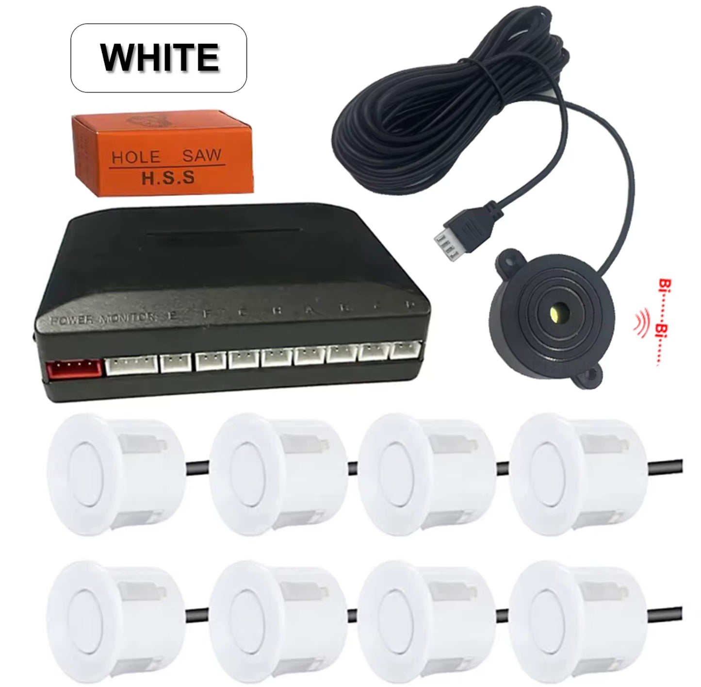 Buzzer Model Car Parktronic Multiple Radar Parkingsensor with 8 Sensors Reverse Backup Car Parking Radar Monitor Detector System