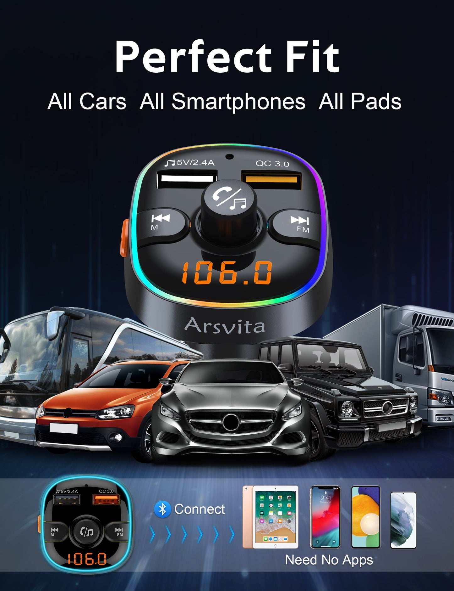 Bluetooth Wireless FM Transmitter