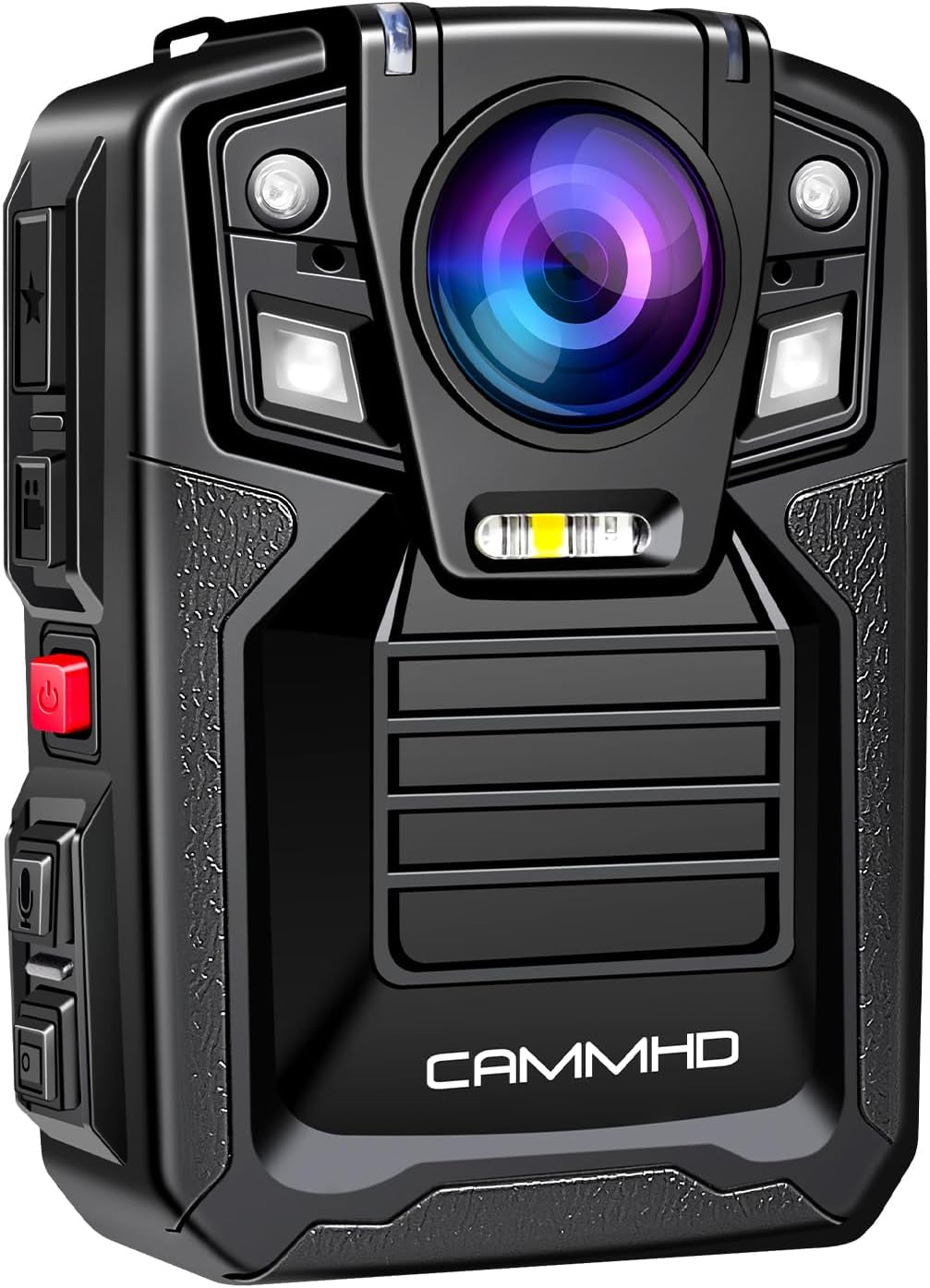 V8-1TB 4K Body Camera with Audio and Video Recording, 2160P Body Cam Two Battery 4400Mah Work 14H, H.265 Video Recorder, IP68 Waterproof, Night Vision Police Body Camera with Charging Dock