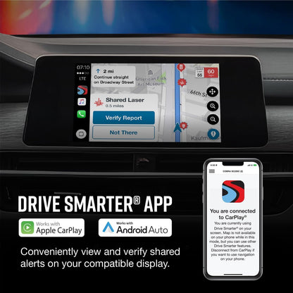 Smart Dash Cam with Interior Cam (SC 201) - Full HD 1080P Resolution, Built-In Wifi & GPS, Live Police Alerts, Incident Reports, Emergency Mayday, Drive Smarter App, 16GB SD Card Incl.