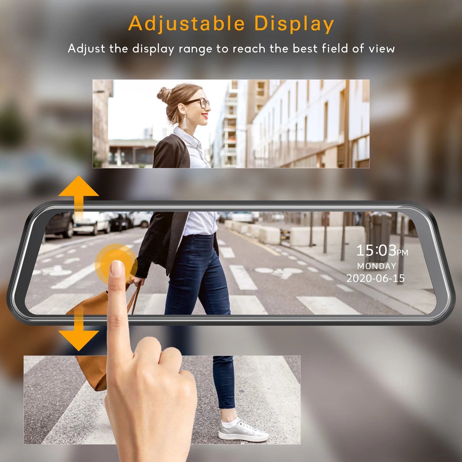 1080P Mirror Dash Cam for Car, 10" Full Touch Screen Dashcam Front and Rear, Night Vision, Parking Assist, Loop Recording, G-Sensor