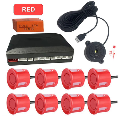 Buzzer Model Car Parktronic Multiple Radar Parkingsensor with 8 Sensors Reverse Backup Car Parking Radar Monitor Detector System