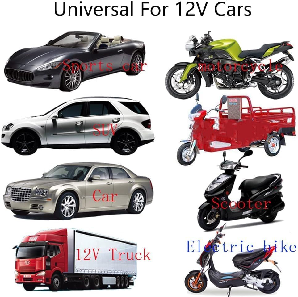 Car Alarm System for Theft Prevention with Sound, anti Theft Car Security Device Alarm System with 2 Remote Starts, Universal 12V Loud Horn 120Db 6 Tone 7-Level Sensitivity Car Alarm Siren