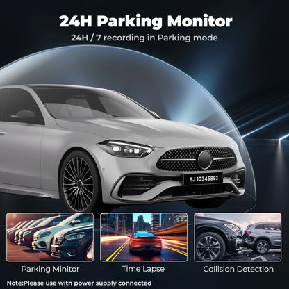 Tacklife 4K Car Dash Cam, Front Dashcam with Wifi & GPS, 2" IPS Screen, 170° Wide Angle, Loop and Emergency Recording, Parking Monitor, G-Sensor, WDR