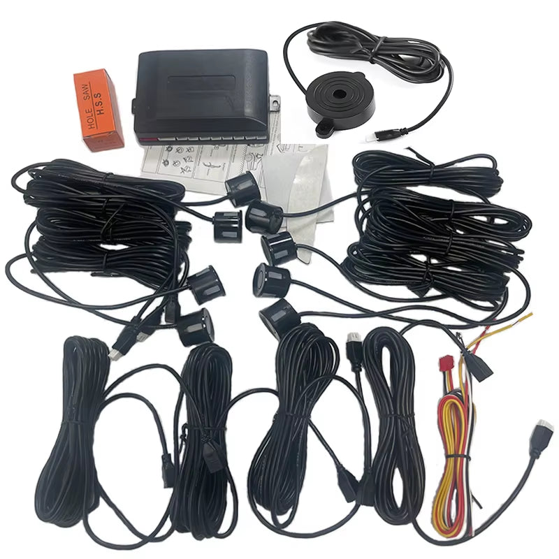 Buzzer Model Car Parktronic Multiple Radar Parkingsensor with 8 Sensors Reverse Backup Car Parking Radar Monitor Detector System