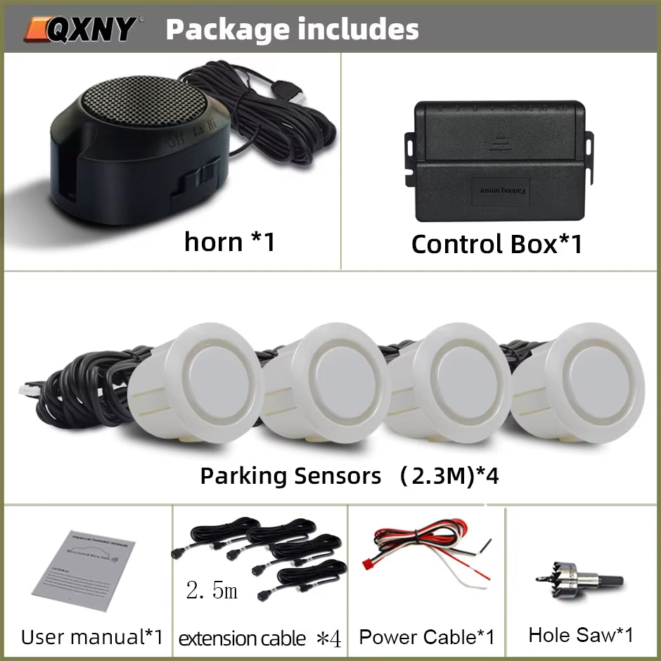 Parktronic Front Parking Sensor Kit for a Special Purpose, Vehicle Backup Radar Assistant System Buzzer Alarm Volume Universal