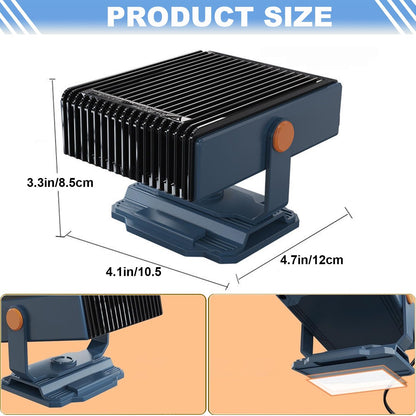 Car Heater,2-In-1 Multi-Function Portable 12V Heater for Car,Plug in Car Heater,Car Defroster Windshield Heater 360° Rotation Car Heaters for Vehicle